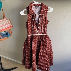 Retrolicious fox print swing dress